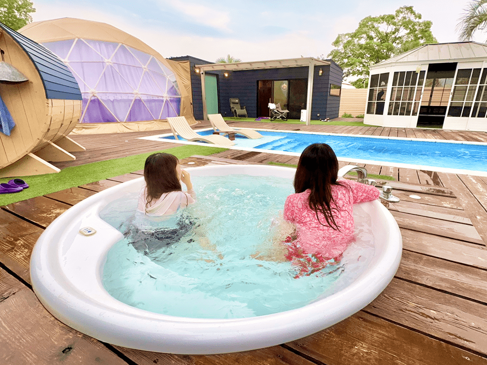 画像：ジャグジーで外気浴＆クールダウン”